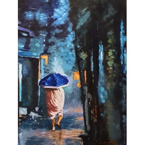 Kamran Ahmed, 23 x 34 Inch, Oil On Canvas, Cityscape Painting, AC-KMA-013